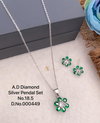 AD Diamond Rose Gold Pendal Butti Set 4 Wholesale Price In Surat
